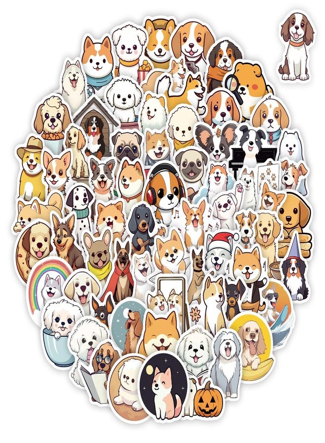 ViKiVi 100 Pcs Cute Dog Stickers for Kids Puppy Stickers for Water Bottle Laptop, Dog Decor & Party Favors for Boys Girls, Waterproof Dogs Sticker Pack - Image 1